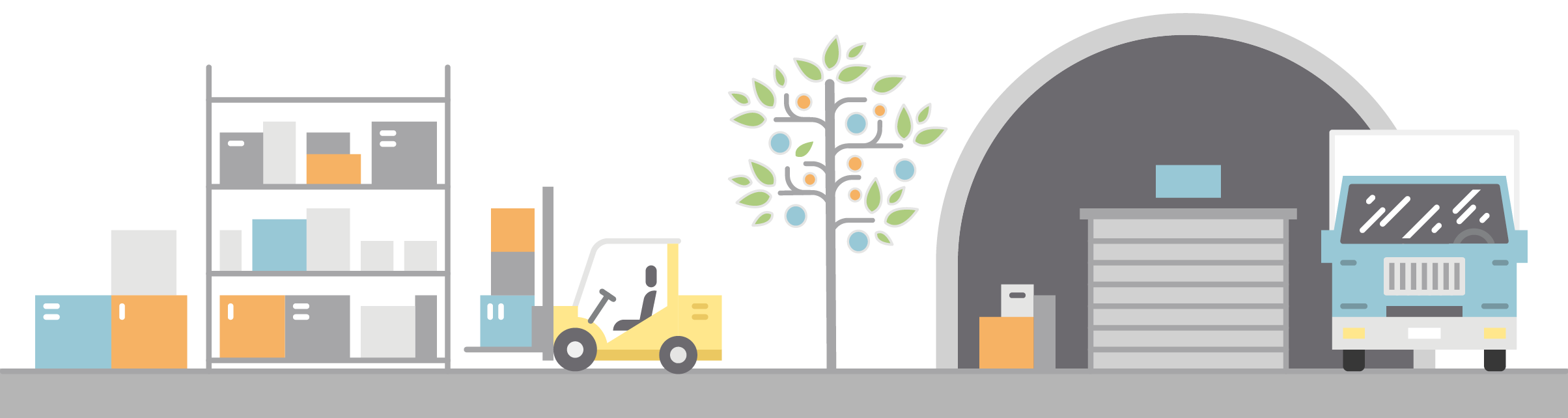 Warehouse illustrations by Kristine Perry