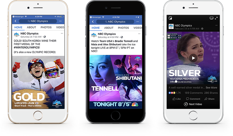 NBC Winter Olympics Social Media Graphic Design by Kristine Perry