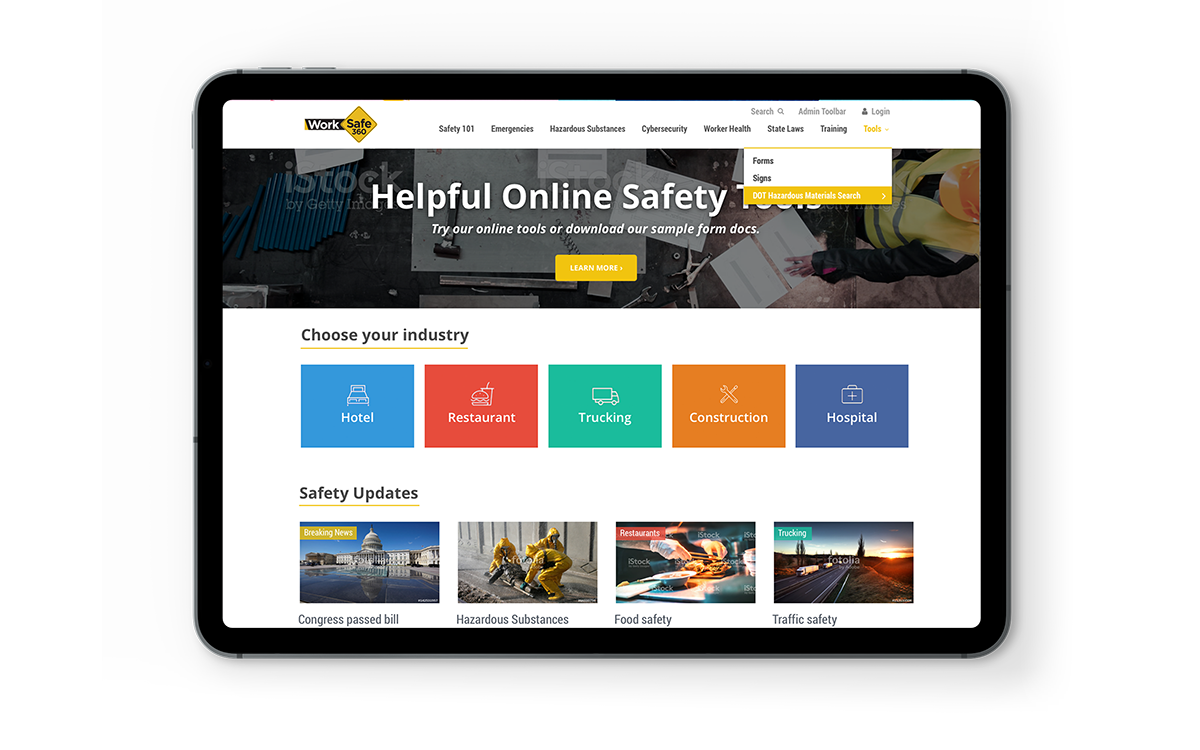 Worksafe Website Design by Kristine Perry