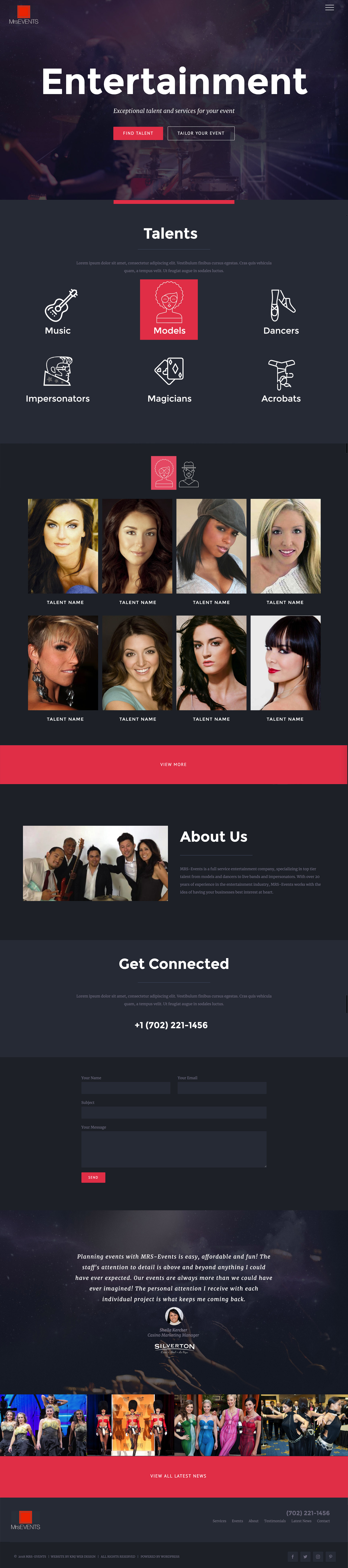 MRS Events - UI Mockups - Design by Kristine Perry